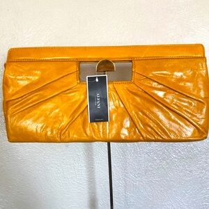 ALFANI Leather Clutch Purse (Mustard)